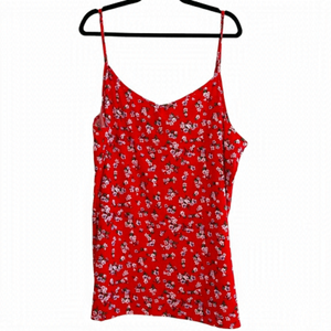 Justify Red Floral Soft & Stretchy Tank Top 3X
